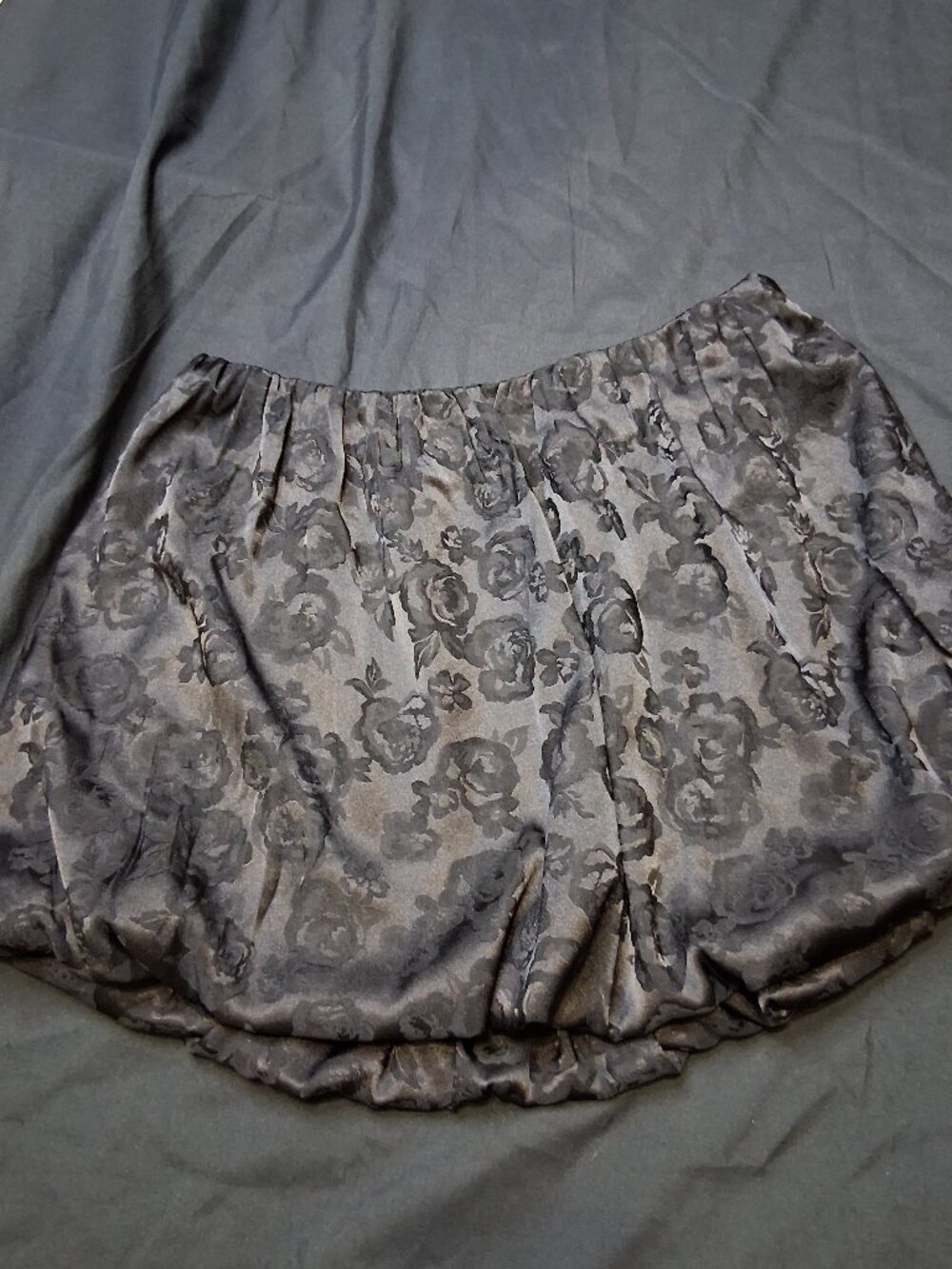 Art Class Girls Floral Jacquard Bubble Hem Mini Skirt